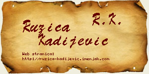 Ružica Kadijević vizit kartica